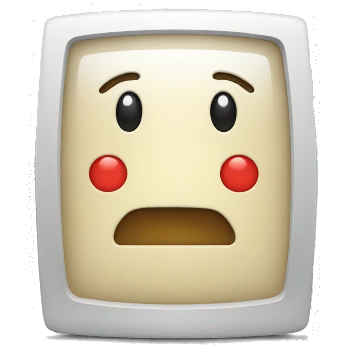 computer with chinese face emoji