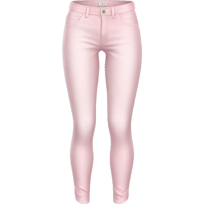 Realistic isolated side view of a pair of pastel Pink jegging pants. emoji