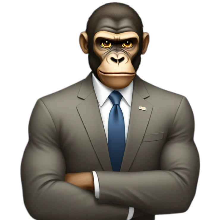 Buff Gorilla chilling with Barack Obama emoji