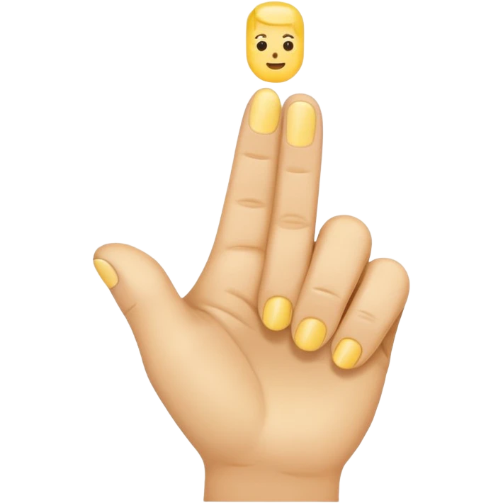 yellow finger emoji, index finger extended, remaining finger folded, pointing to someone, poking hand emoji