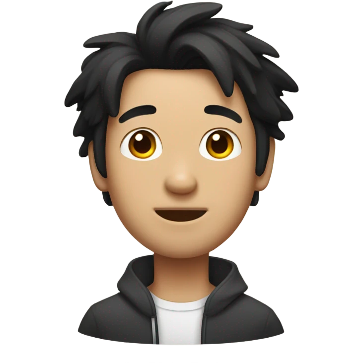 a Chinese man and a border collie emoji
