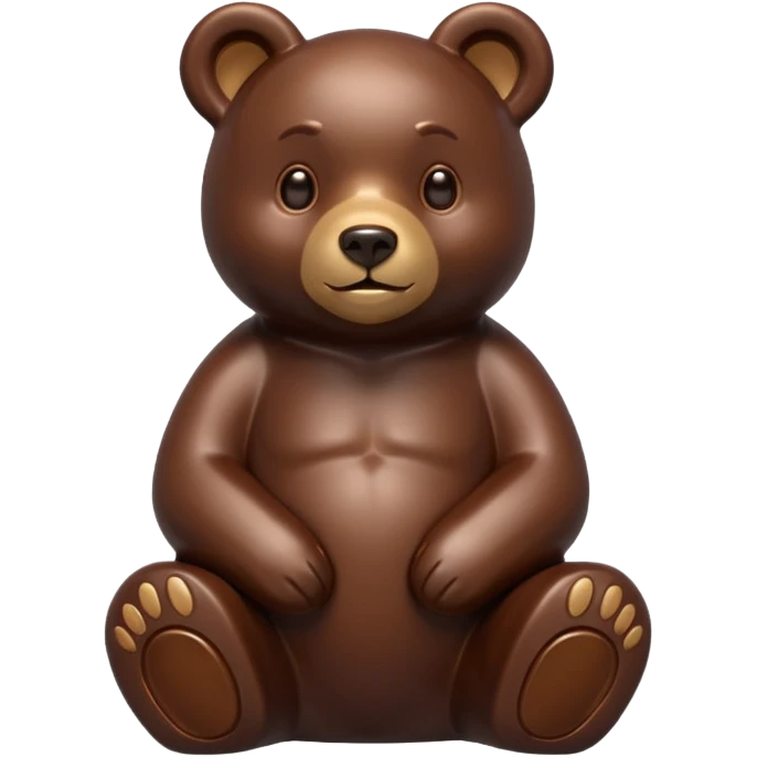 chocolate bear statue emoji