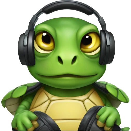 DJ turtle emoji