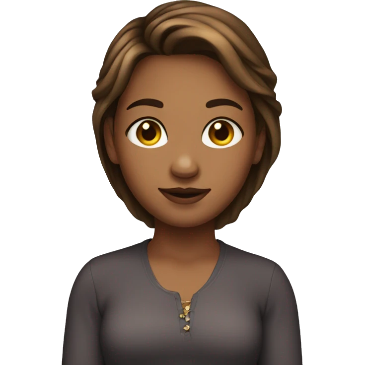 brown haired girl with earrings emoji