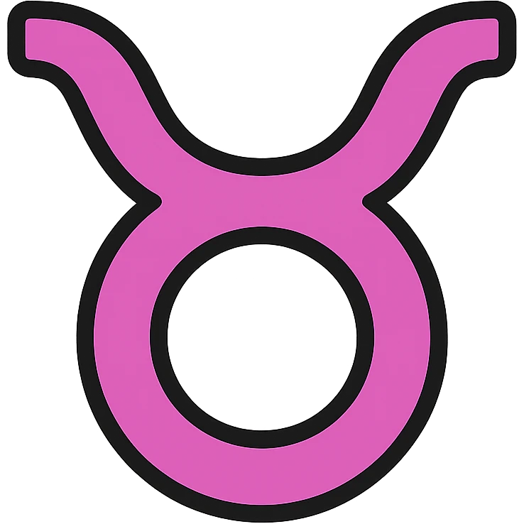 pink-purple zodiac sign icon for Taurus emoji