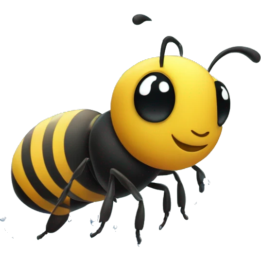 Bee in water emoji