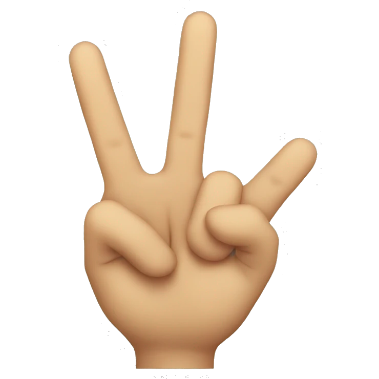 hands peace sign emoji