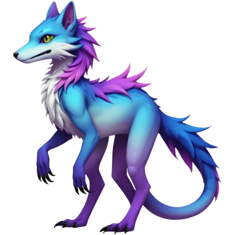 badass elegant wild beautiful natural badass futuristic epic exotic anthro modern furry cyborg-sergal-vernid-creature, full body, gradient pretty hair, with a long tufted tail, aesthetic, art by LiLaiRa, art by art by Falvie emoji
