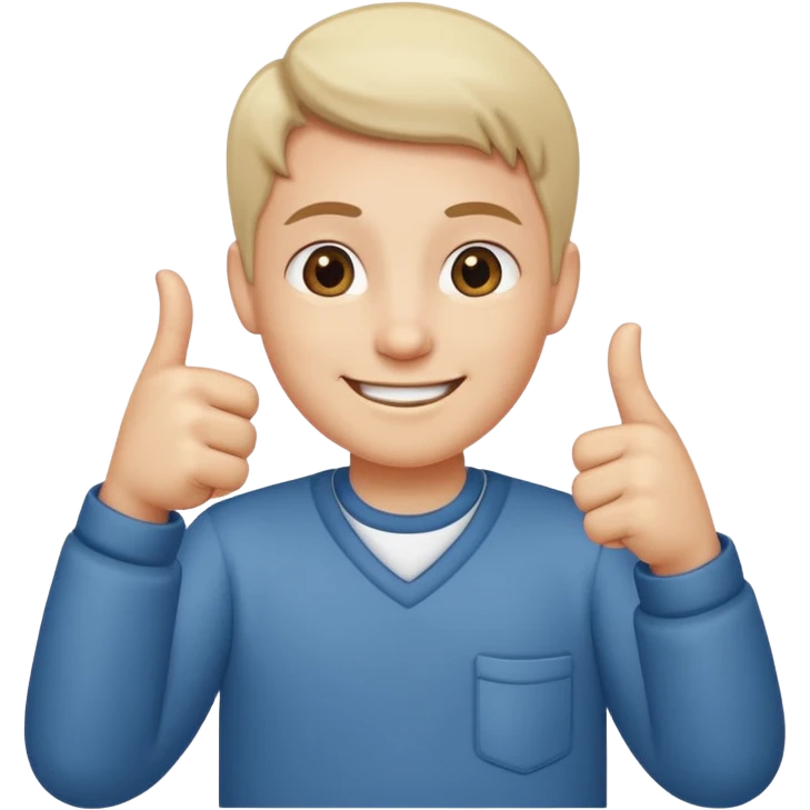 Looking satisfied and putting together your thumb and pointer finger happy emoji