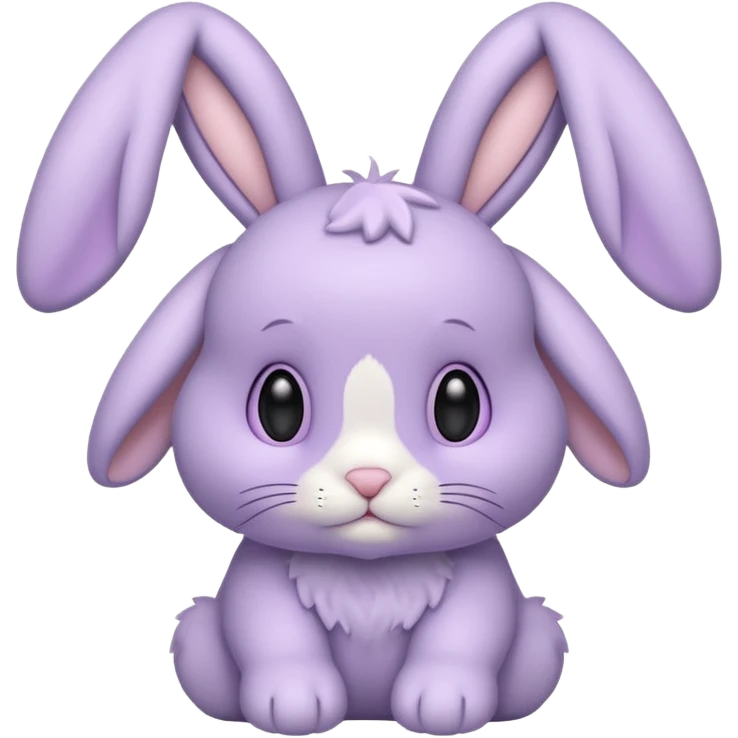 Lavender bunny with floppy ears  emoji