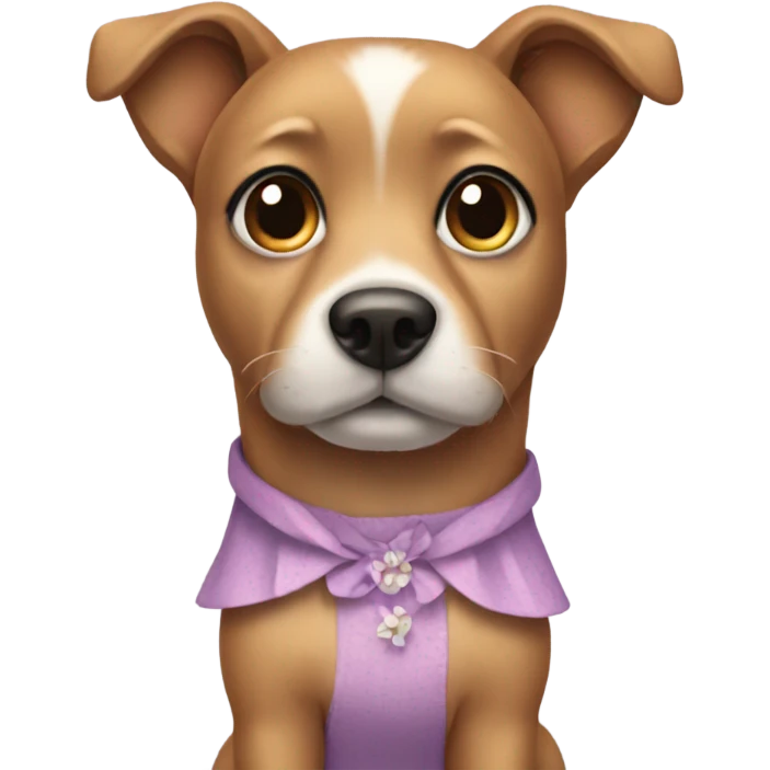 Dog wearing a dress emoji