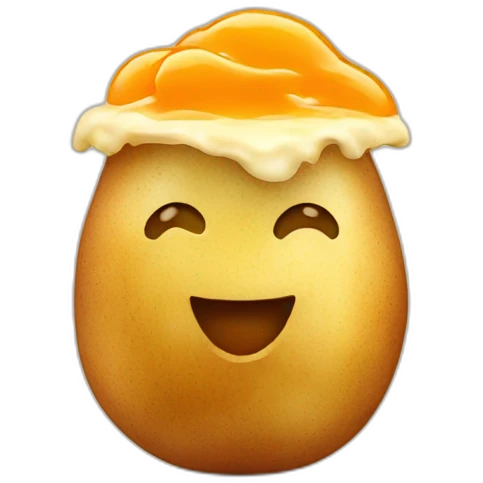 potatoes with orange sauce emoji