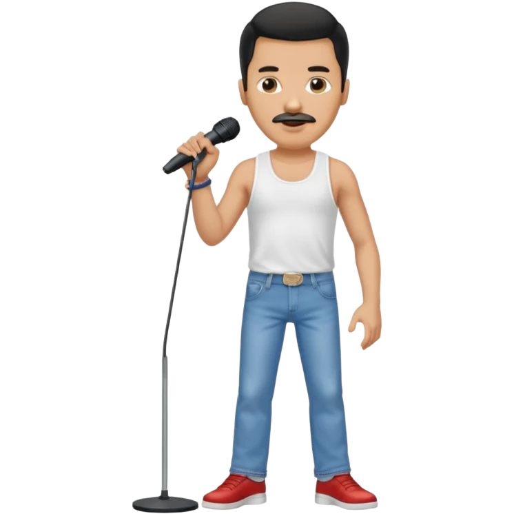 Freddy mercury famous stand full body emoji