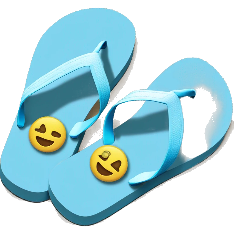 pastel blue Flip flops  emoji