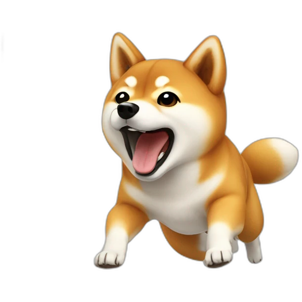 shiba inu doing a backflip emoji