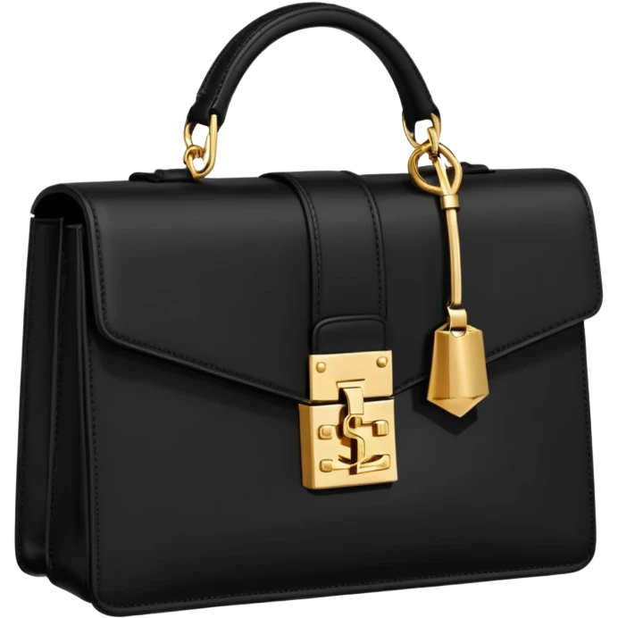 YSL handbag black gold emoji