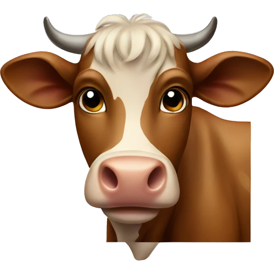 Brown cow emoji
