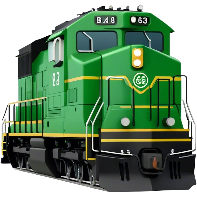 Locomotive (Freight) - GE ES44AC (Model Year: 2021) (Iconic colour: Green and black) emoji