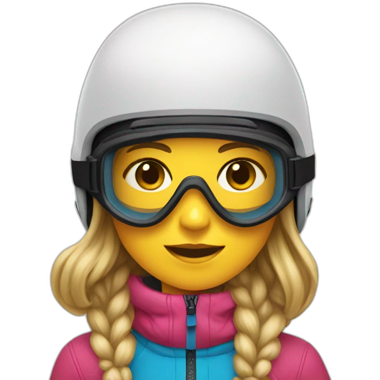 girl on a ski emoji