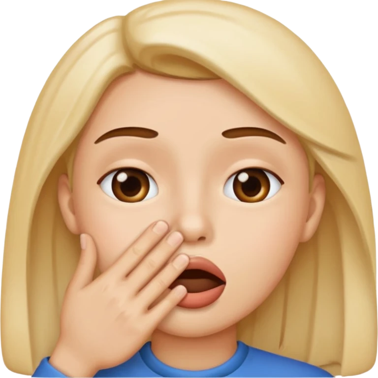 Hand over mouth  emoji