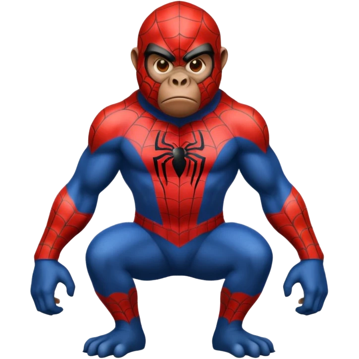 Gorilla wearing Spiderman suits emoji