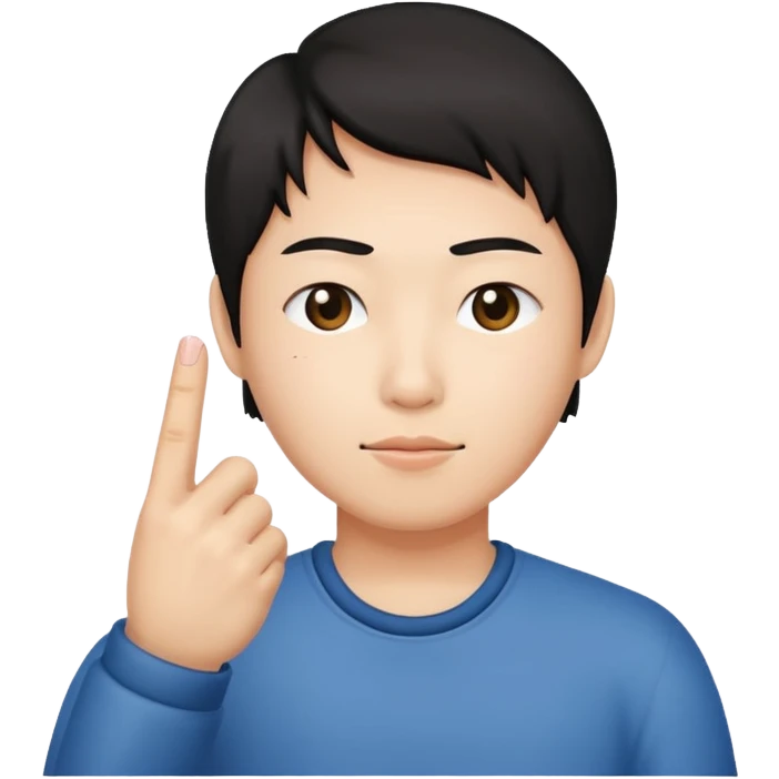Asian sticking up Chinese middle finger emoji