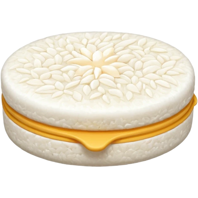 Plain rice cake  emoji