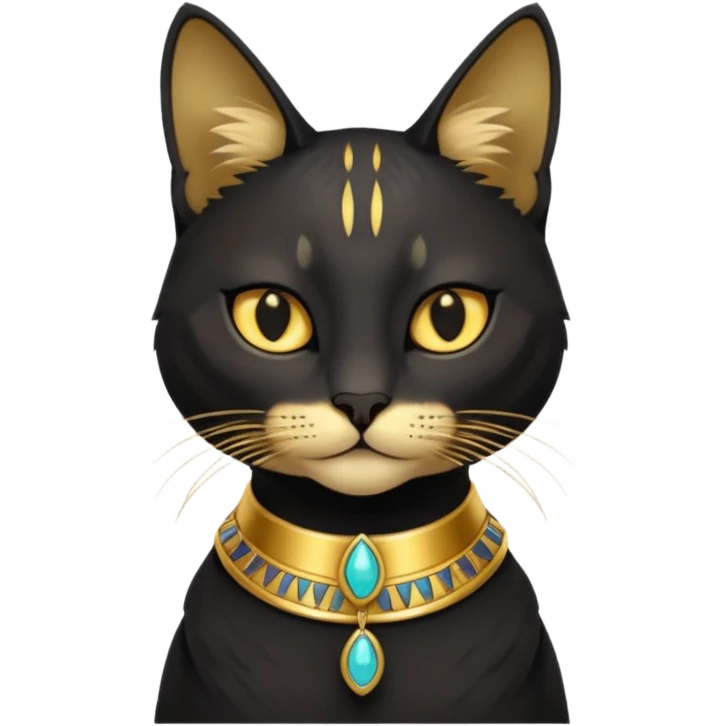 Egyptian Cats: Black cat with gold collar







 emoji