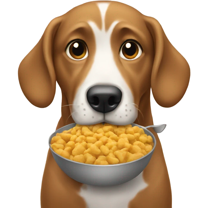 dog eating food emoji