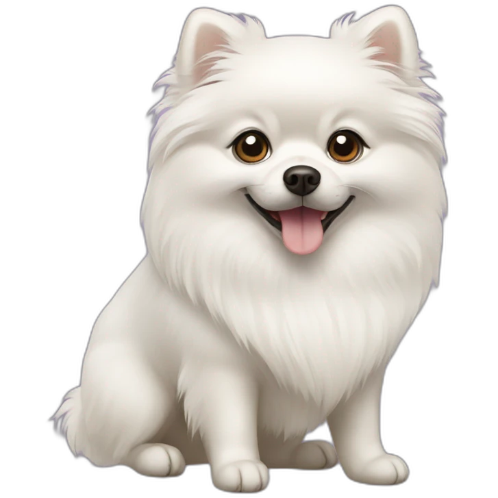 White pomeranian dog emoji