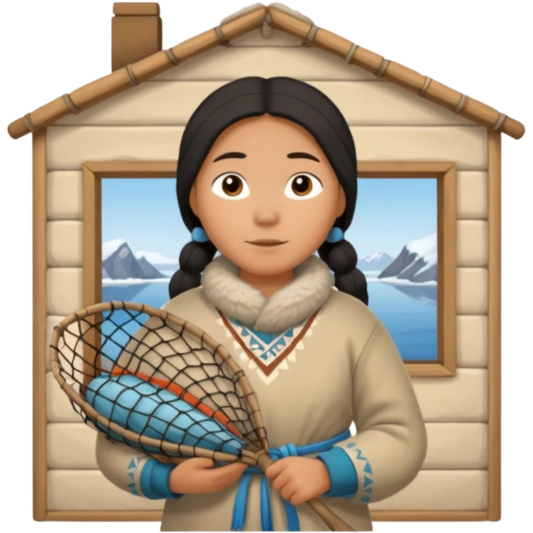 Inuit with nets home emoji