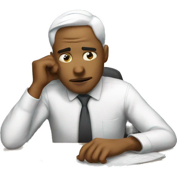 Over worked emoji