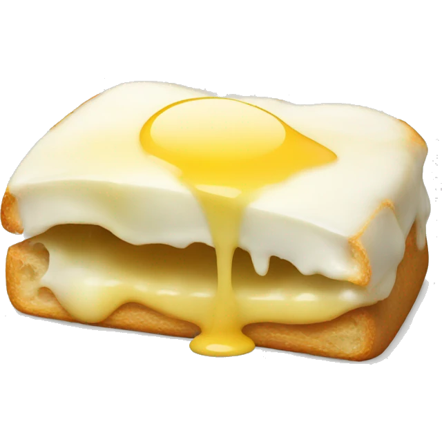 Melted mozzarella cheese with emoji