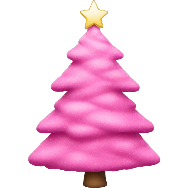 Pink christmas tree emoji