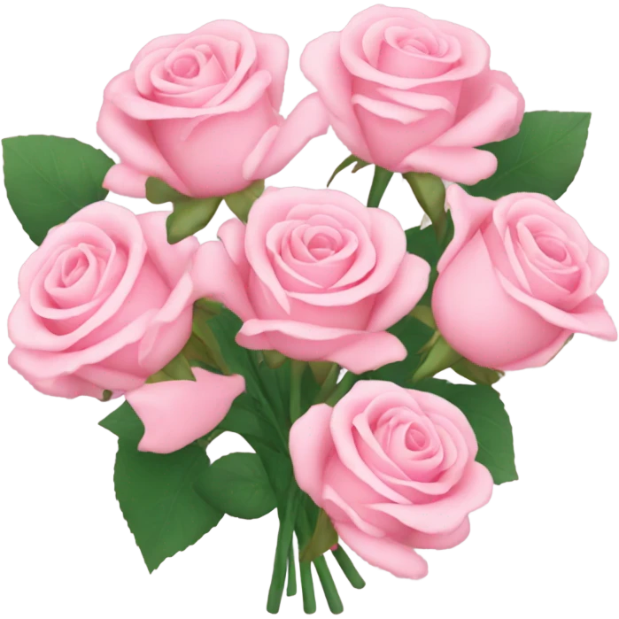 bouquet of pastel pink roses emoji