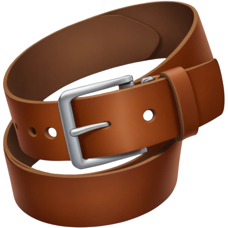 Hand holding folded in half belt at 45 degree angle emoji