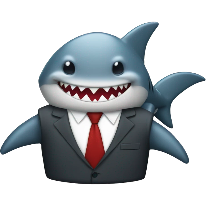 shark with business suit emoji