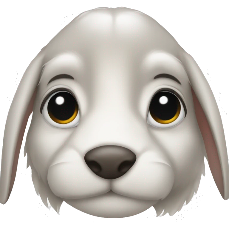 conejo blanco de ojos rojos emoji
