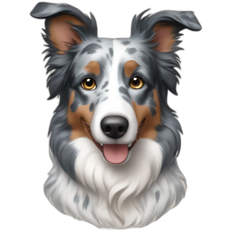 Blue Merle border collie emoji