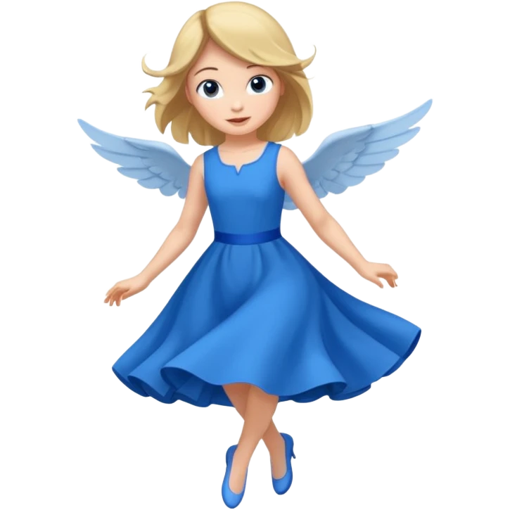 twikel bell fly blue dress emoji