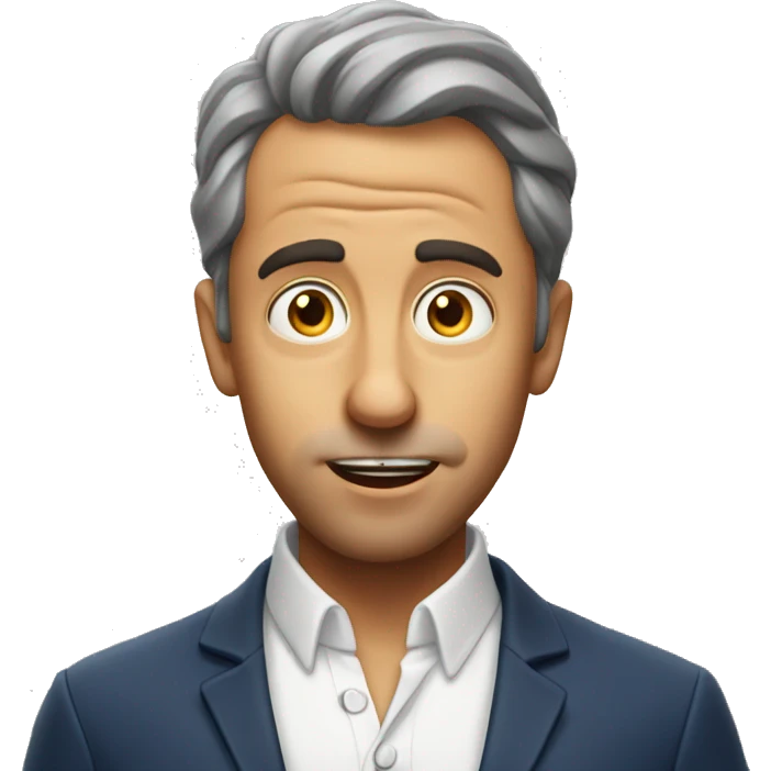 French man have a surprised  emoji