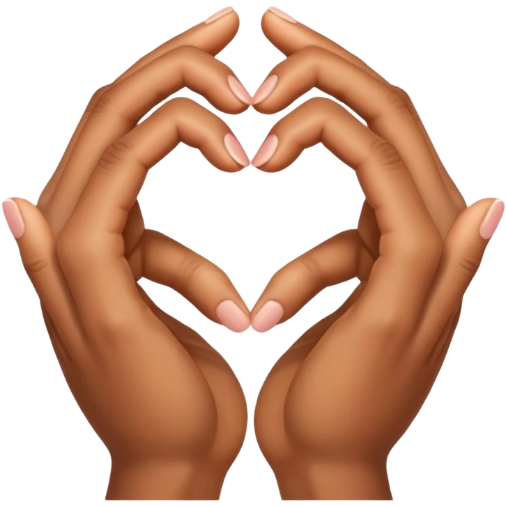 two hands making a heart emoji