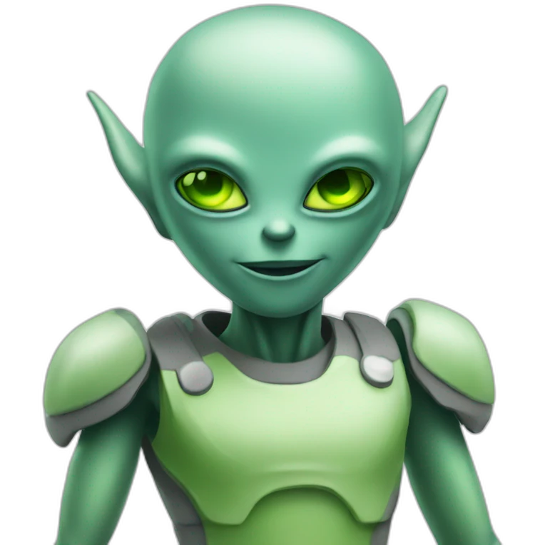 confident alien emoji