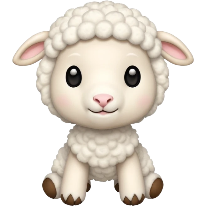 cute lamb stuffed animal emoji