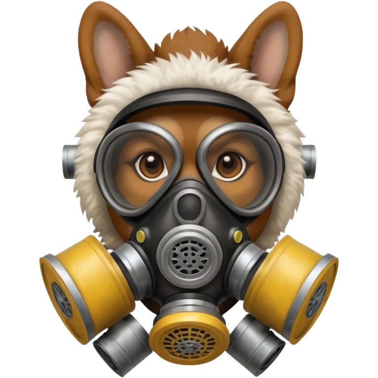 dog with gas masks emoji