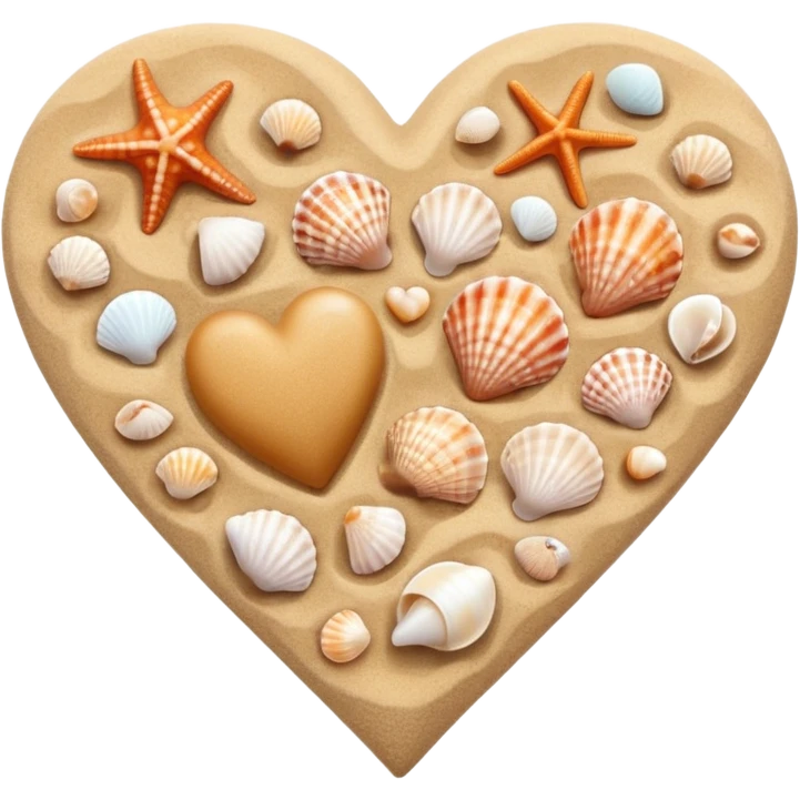beach themed heart emoji