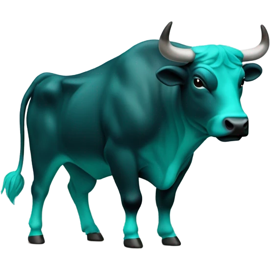 Teal bull emoji