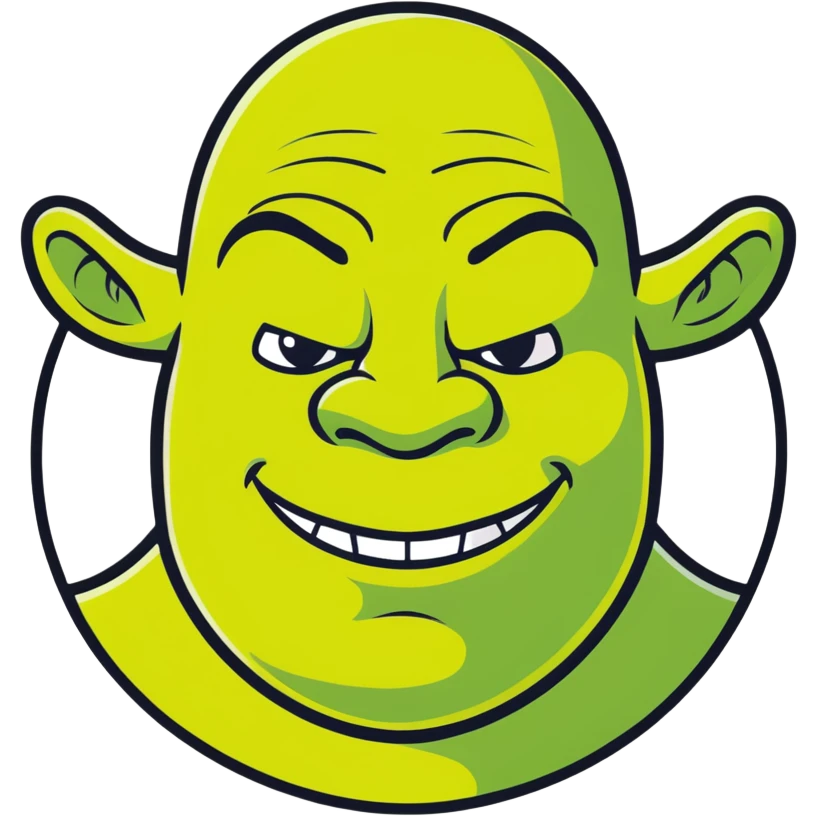iconic Shrek face emoji