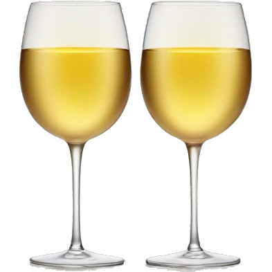 2 opaque gold Wine glasses cheersing emoji