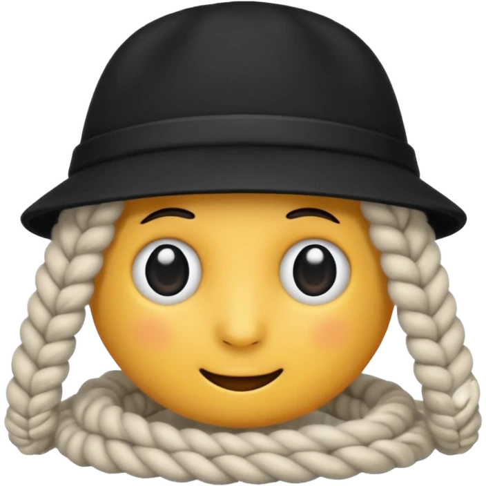 black color hat emoji